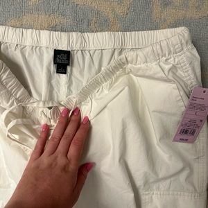 White cargo pants